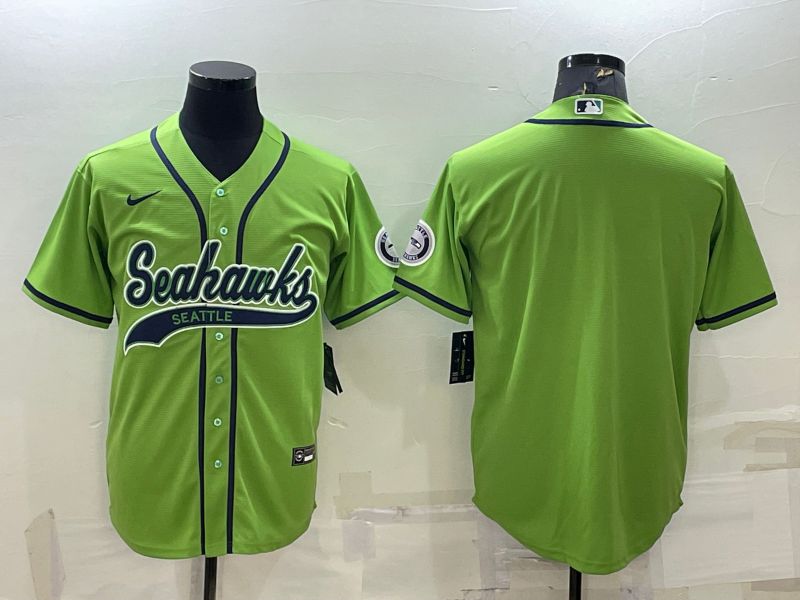 Men Seattle Seahawks Blank Green 2022 Nike Co branded NFL Jerseys